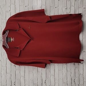 Greg Norman, Men's Burgandy Golf Polo, Size Large